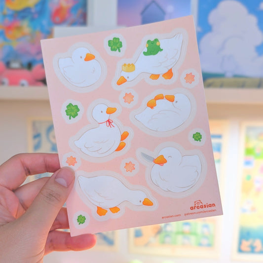 Silly Geese Waterproof Sticker Sheet