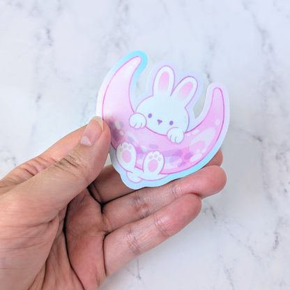 Bubble Moon Rabbit Waterproof Stickers