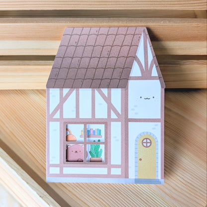 Brown Peekaboo House Greeting Card