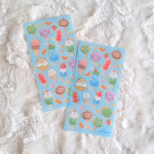 Summer Treats Clear Waterproof Sticker Sheet