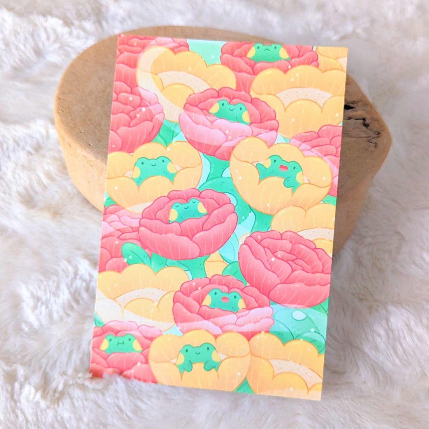 Blossoming Frogs Postcard