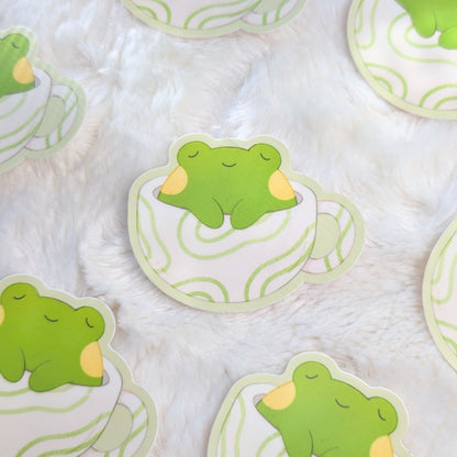 Frog Mug Waterproof Stickers