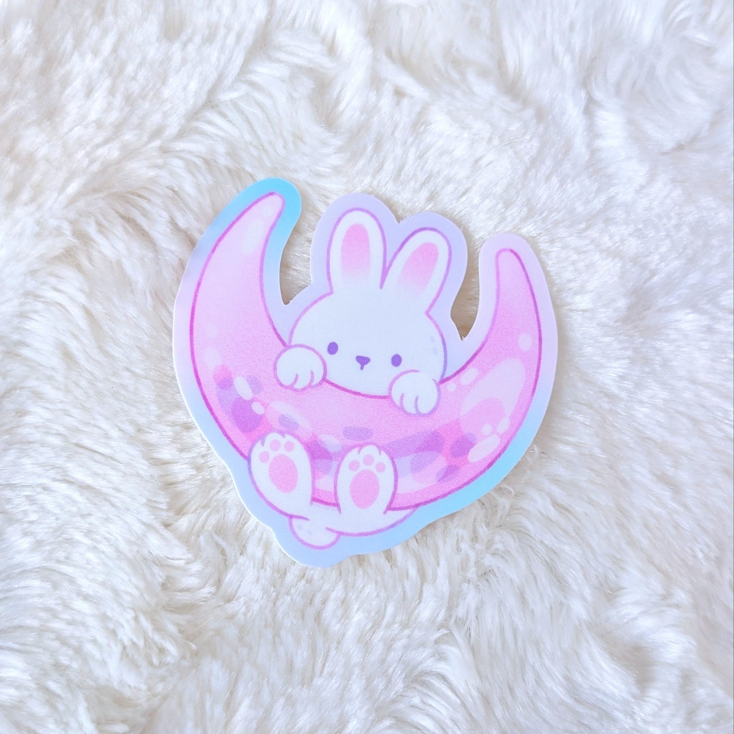 Bubble Moon Rabbit Waterproof Stickers