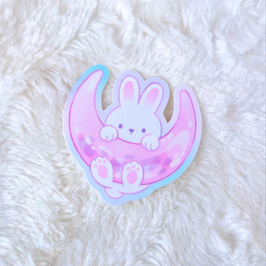 Bubble Moon Rabbit Waterproof Stickers