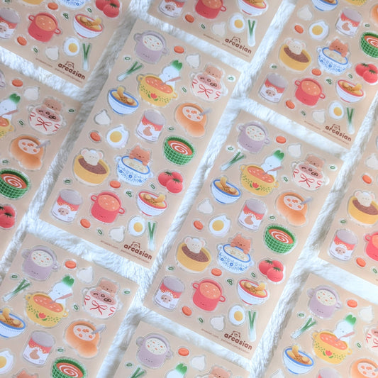 Soup Season Waterproof Sticker Sheet