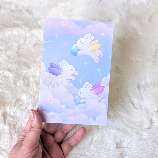 Celestial Bunnies Postcard