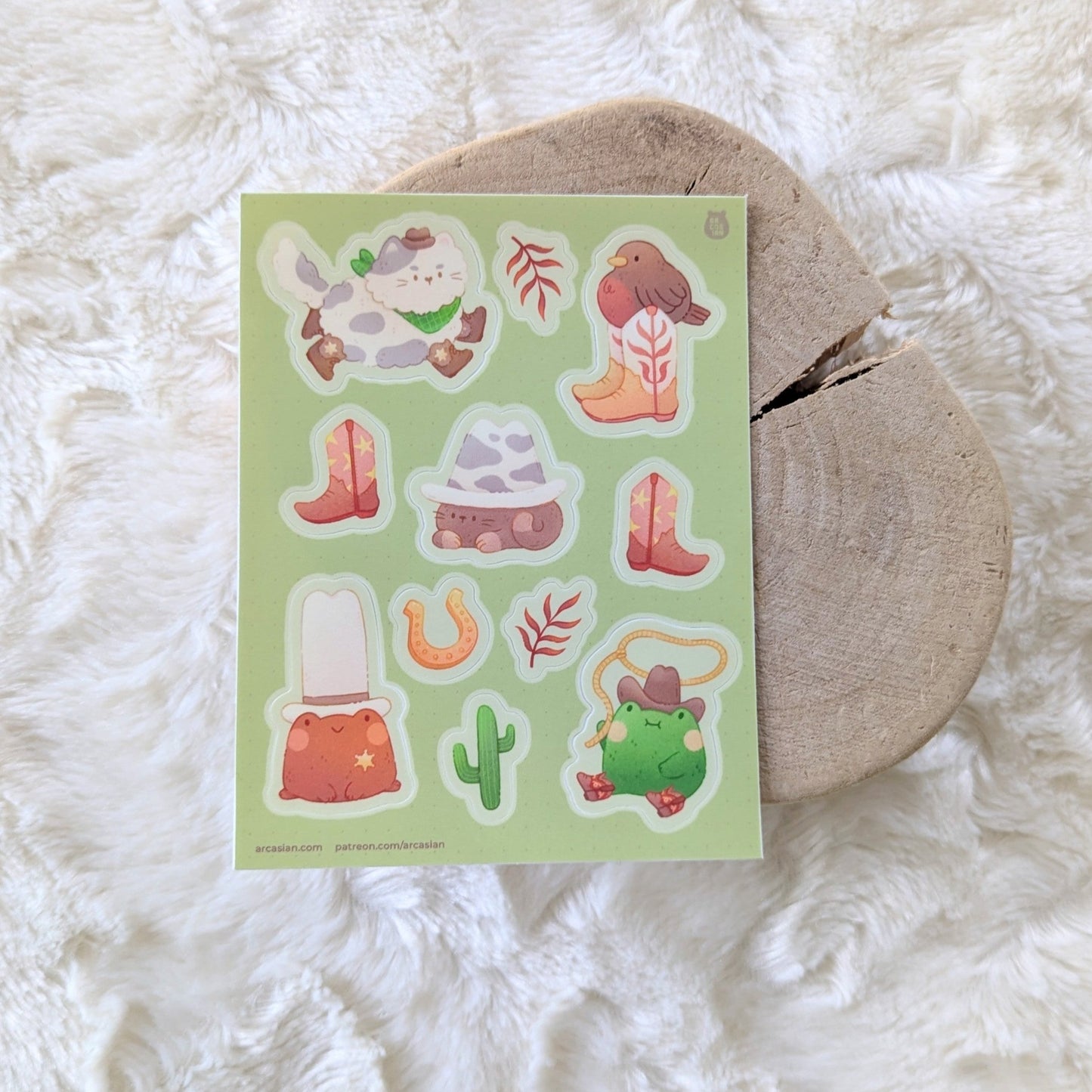 Cute Cowpoke Waterproof Sticker Sheet