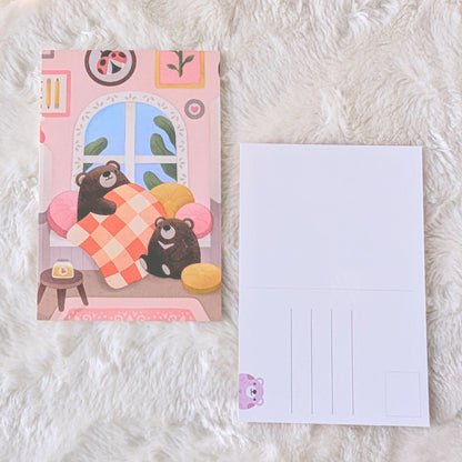 Bears by the Window Postcard