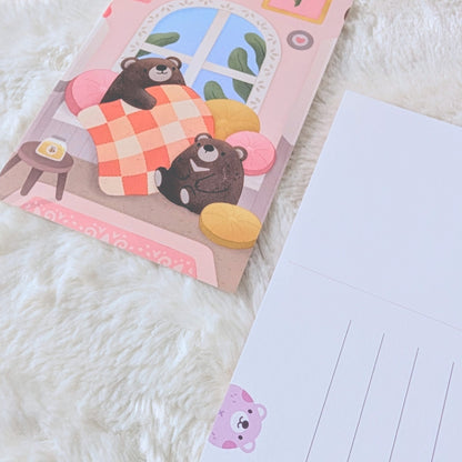 Bears by the Window Postcard