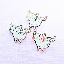 Load image into Gallery viewer, Lunar Ghost Cat Enamel Pin

