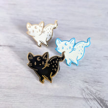 Load image into Gallery viewer, Lunar Ghost Cat Enamel Pin

