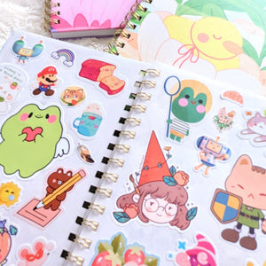 Character Collage Hardcover Sticker Book