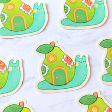 Load image into Gallery viewer, Wandering Pear Snail Waterproof Stickers
