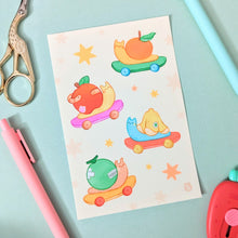 Load image into Gallery viewer, Fruit Snail Racers Waterproof Sticker Sheet
